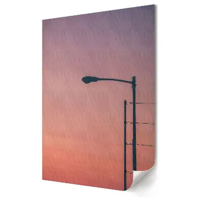 Poster decorativ cu apus de soare deasupra orașului
