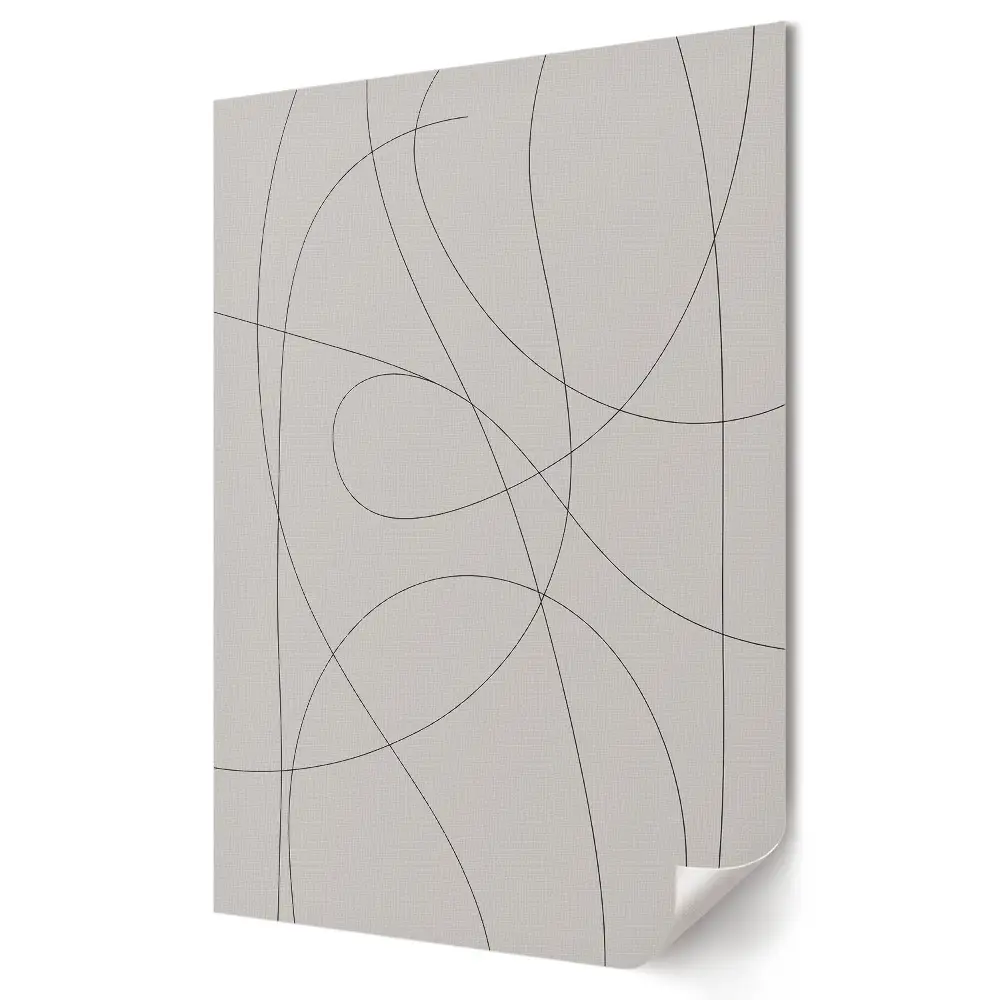 Poster de perete cu design minimalist abstract în nuanțe de gri