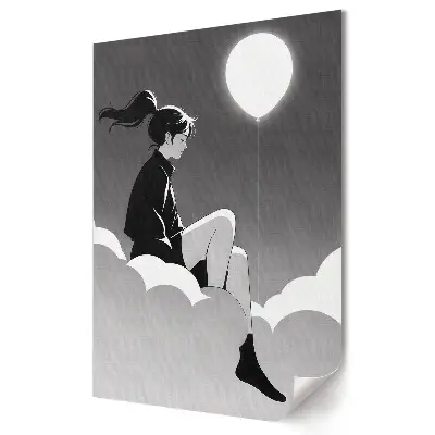 Poster decorativ Vise în nori cu un balon
