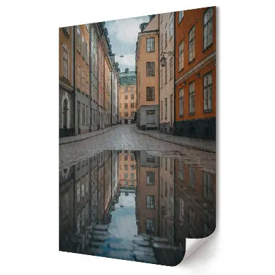 Tablou canvas Reflexia străzii într-o zi ploioasă