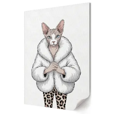 Poster decorativ Pisici la modă: blănoase elegante