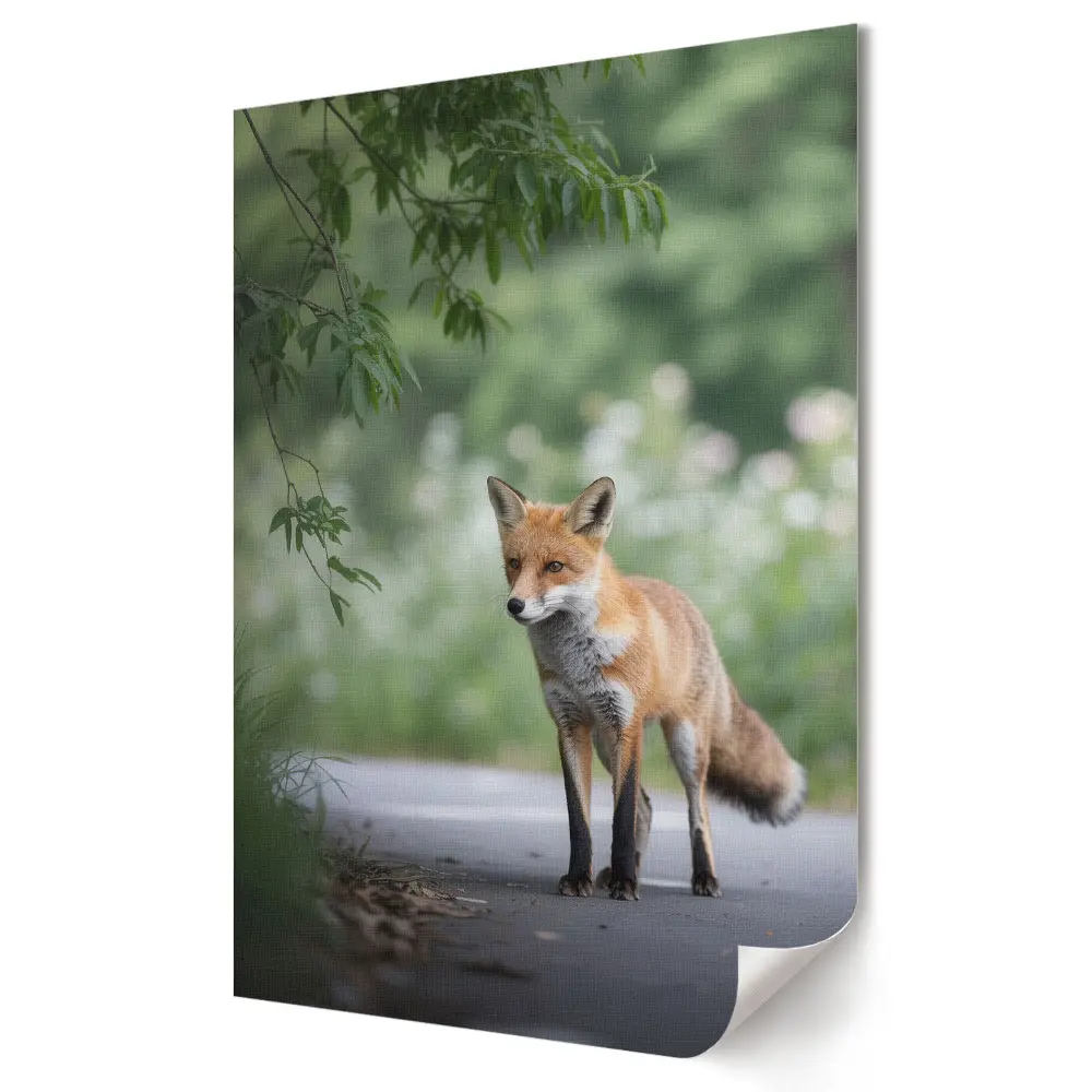 Poster de perete cu vulpe în habitatul natural