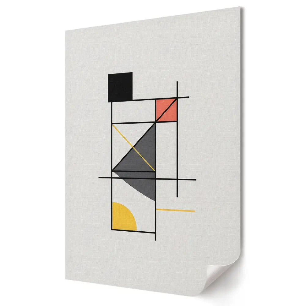 Poster decorativ cu compoziție geometrică abstractă în culori