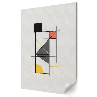 Poster decorativ cu compoziție geometrică abstractă în culori