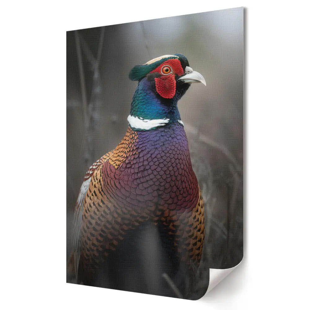 Poster de perete cu un fazan colorat în habitatul său natural