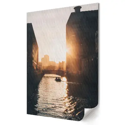 Tablou pe pânză Reflexii aurii în peisajul urban