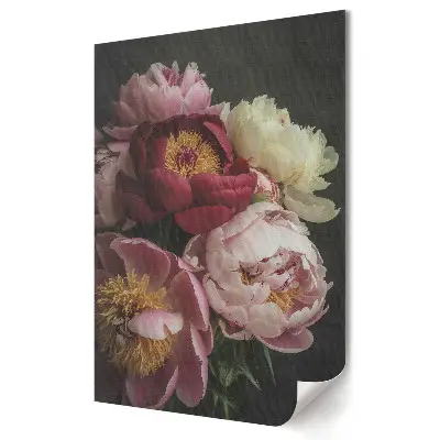 Poster de perete cu compoziție florală în nuanțe delicate