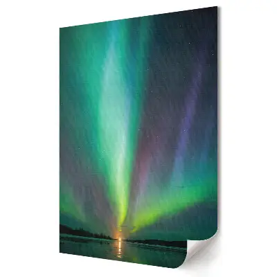 Tablou canvas cu Aurora boreală spectaculoasă deasupra lacului