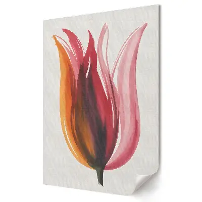 Poster decorativ cu lalea în stil abstract