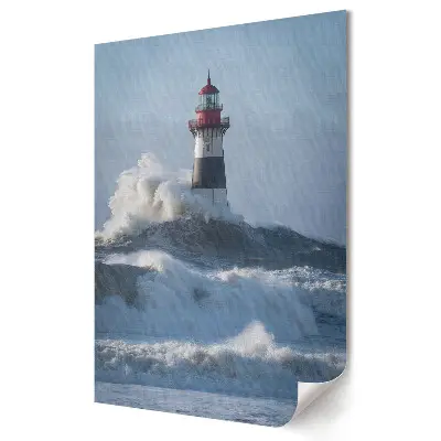 Poster decorativ Un far într-o mare furtunoasă