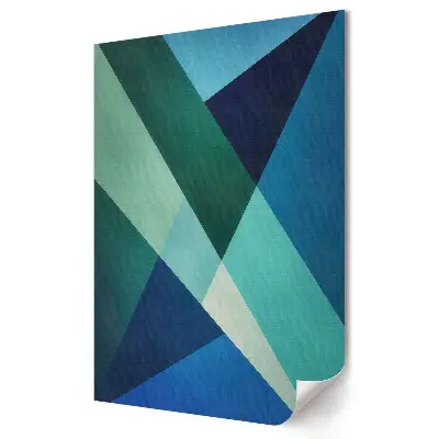 Tablou canvas cu grafică geometrică în nuanțe de albastru
