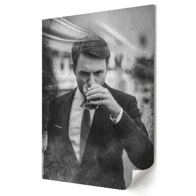Tablou canvas cu grafică murală Eleganță în alb și negru