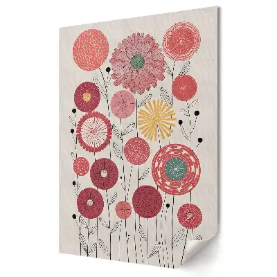 Tablou canvas cu model floral în nuanțe pastelate