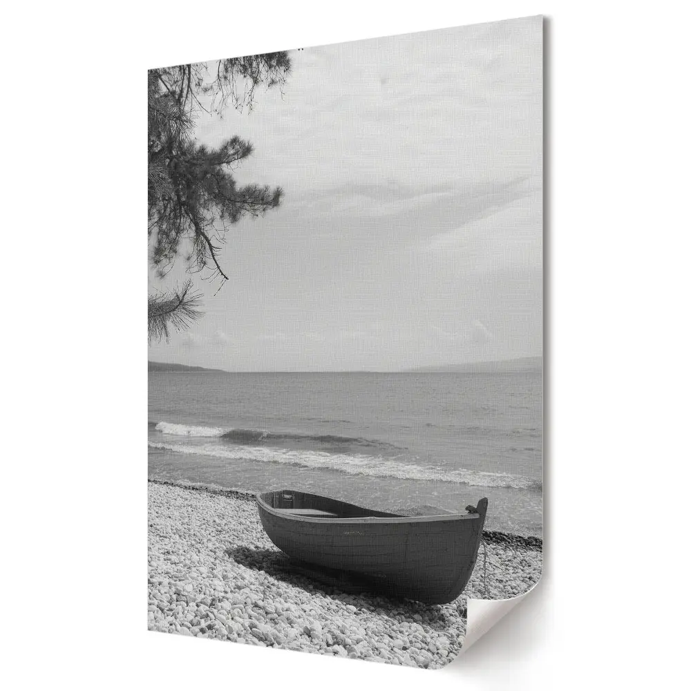 Poster decorativ Liniștea mării în monocrom