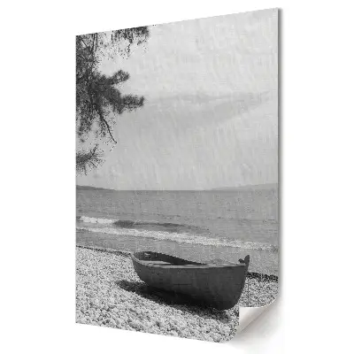Poster decorativ Liniștea mării în monocrom