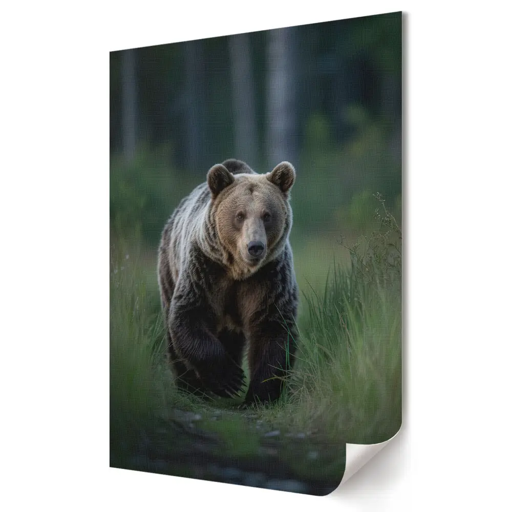 Tablou canvas cu urs grizzly în habitatul său natural