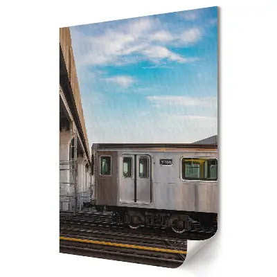 Poster decorativ cu tren modern pe fundalul cerului