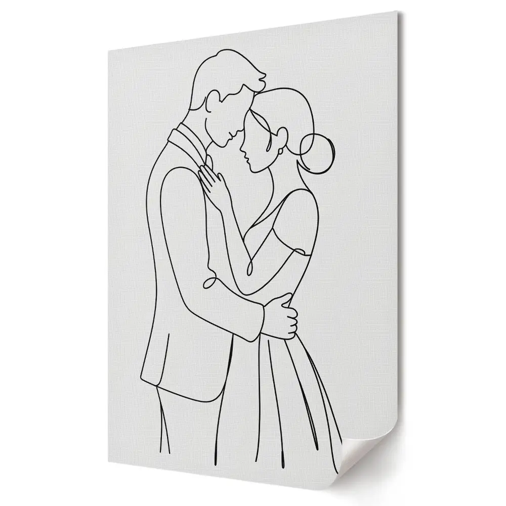 Poster decorativ Iubire în simplitatea liniilor