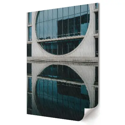 Tablou canvas cu arhitectură modernă reflectată în apă