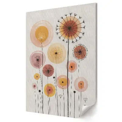 Tablou canvas cu motive florale în nuanțe pastelate