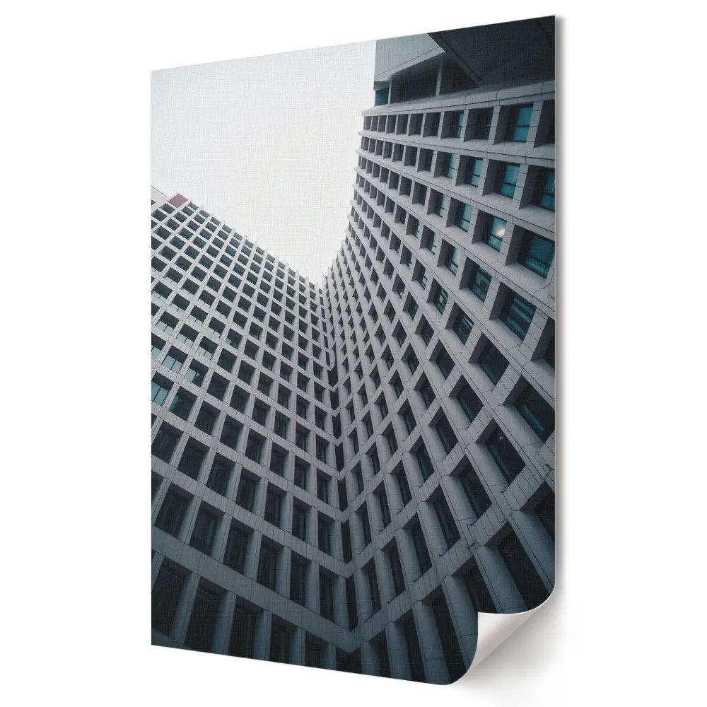 Tablou canvas cu grafică de arhitectură modernă în peisaj urban