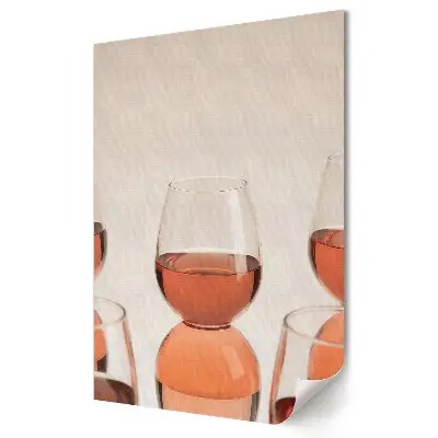 Poster decorativ cu pahar de vin rosé