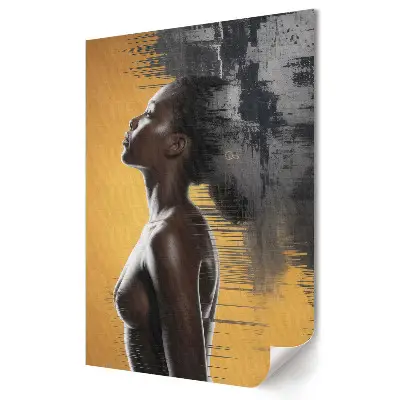 Tablou canvas cu grafică abstractă reprezentând o femeie în armonie