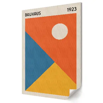 Grafică murală pe pânză Bauhaus 1923 cu design geometric și culori
