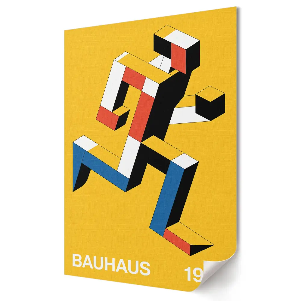 Tablou canvas cu grafică geometrică în stil Bauhaus
