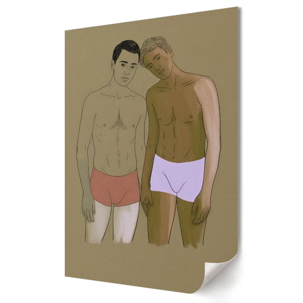 Poster decorativ Intimitatea în viața de zi cu zi a bărbaților