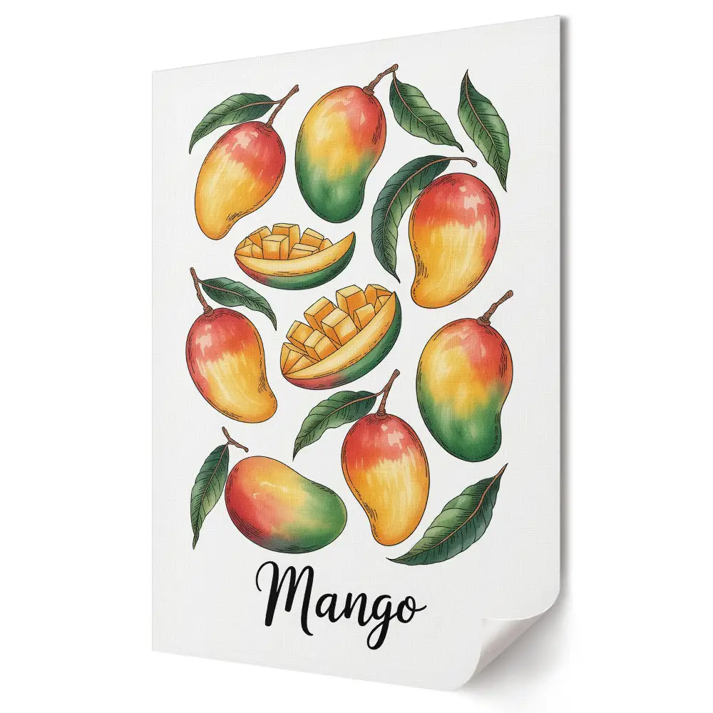 Poster de perete cu mango suculent în culori de vară
