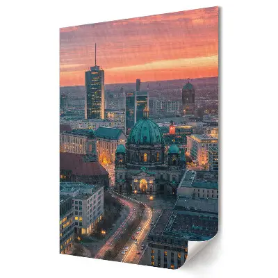 Poster decorativ cu apus de soare peste Berlin