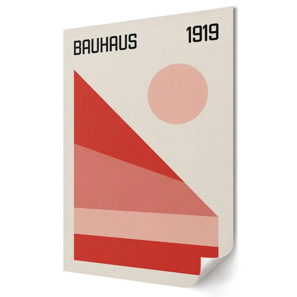Poster de perete Bauhaus 1919 cu design geometric minimalist