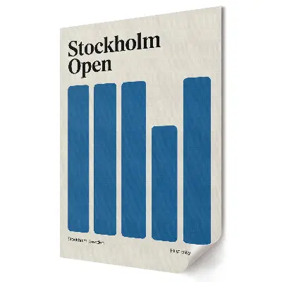 Tablou tip grafică murală pe pânză cu design elegant Stockholm Open