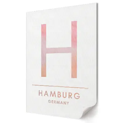 Poster decorativ de perete cu orașul Hamburg