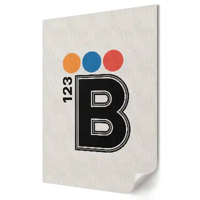Poster de perete cu design colorat și litera B