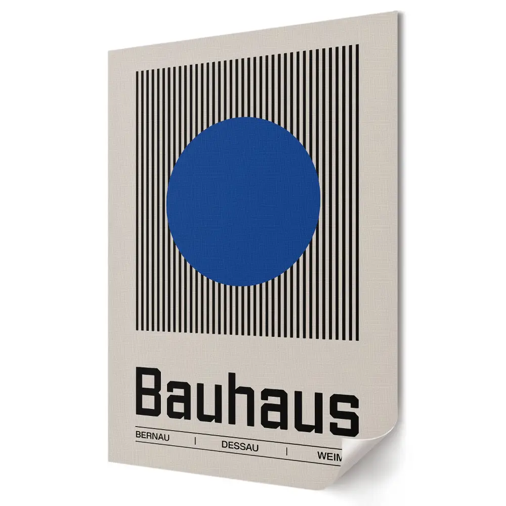Poster decorativ Bauhaus cu design minimalist și geometric