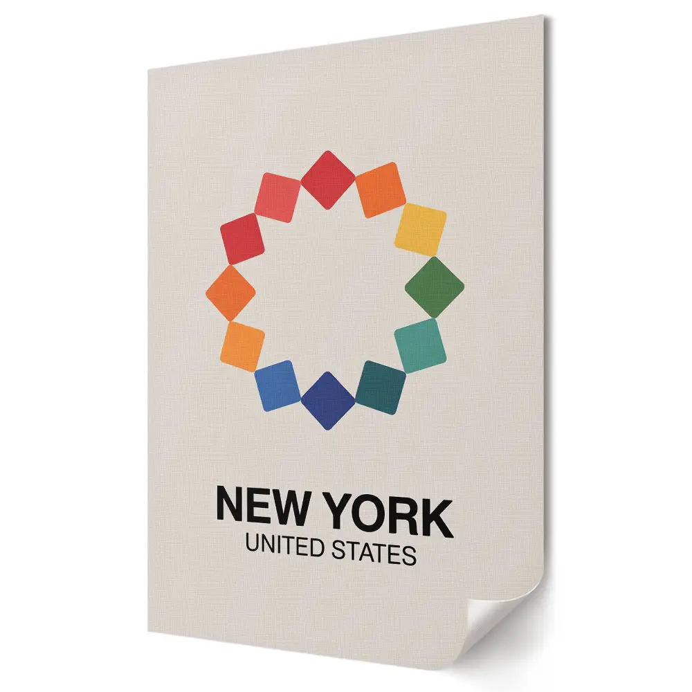 Tablou canvas cu hartă colorată a orașului New York