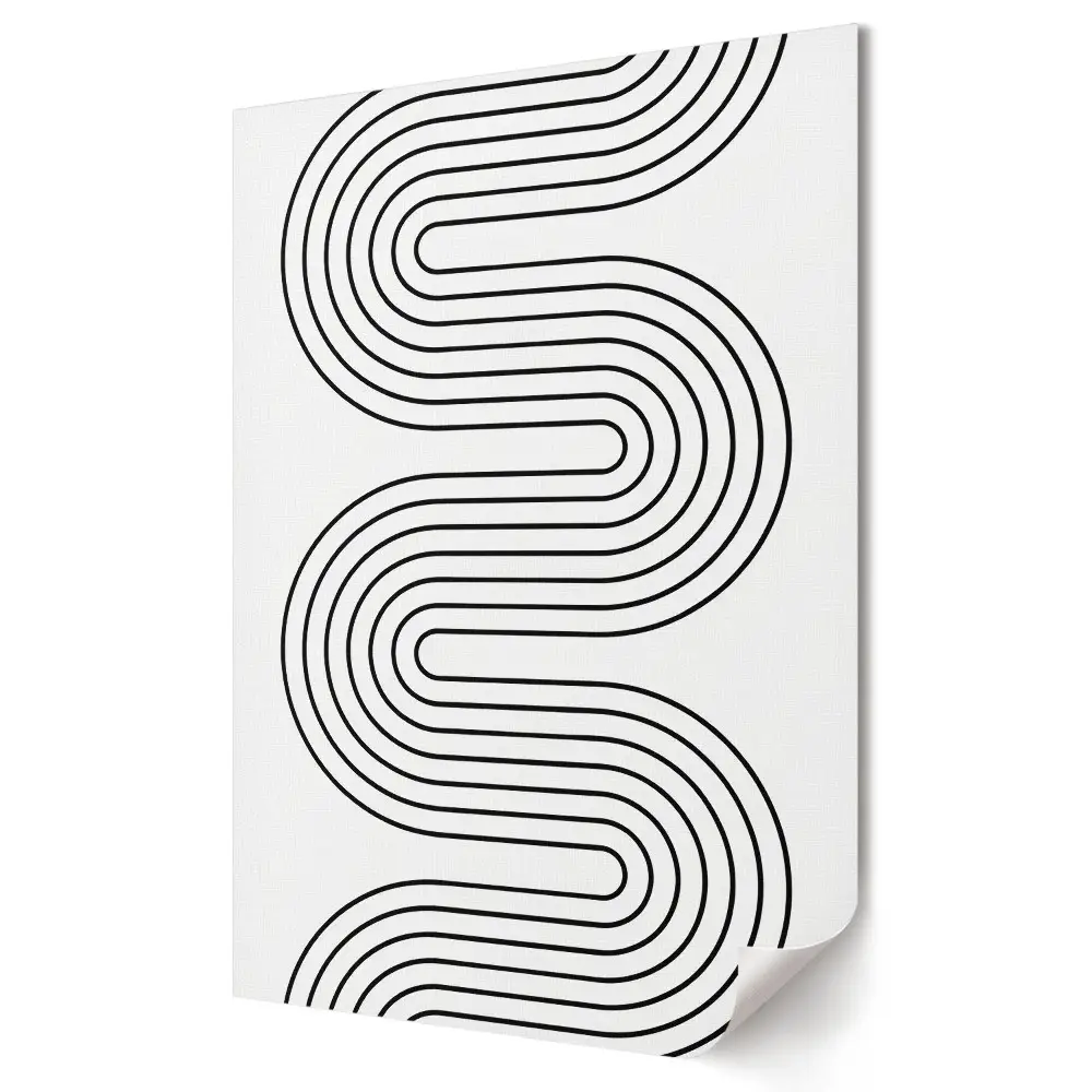Poster de perete cu model abstract cu linii ondulate