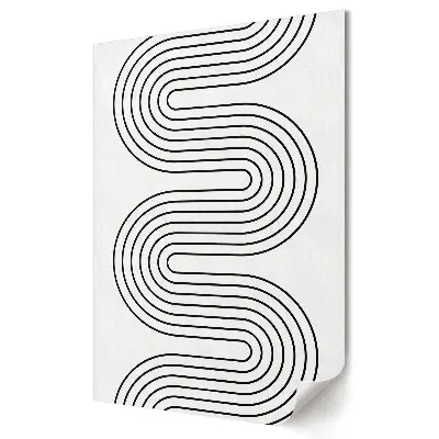 Poster de perete cu model abstract cu linii ondulate