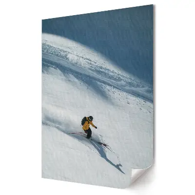 Tablou canvas cu grafică murală Nebunie de iarnă pe panta muntelui