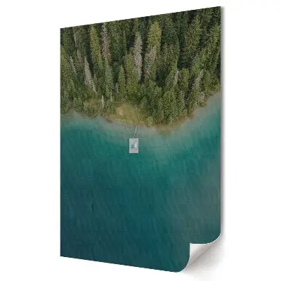 Poster de perete cu peisaj lac și pădure