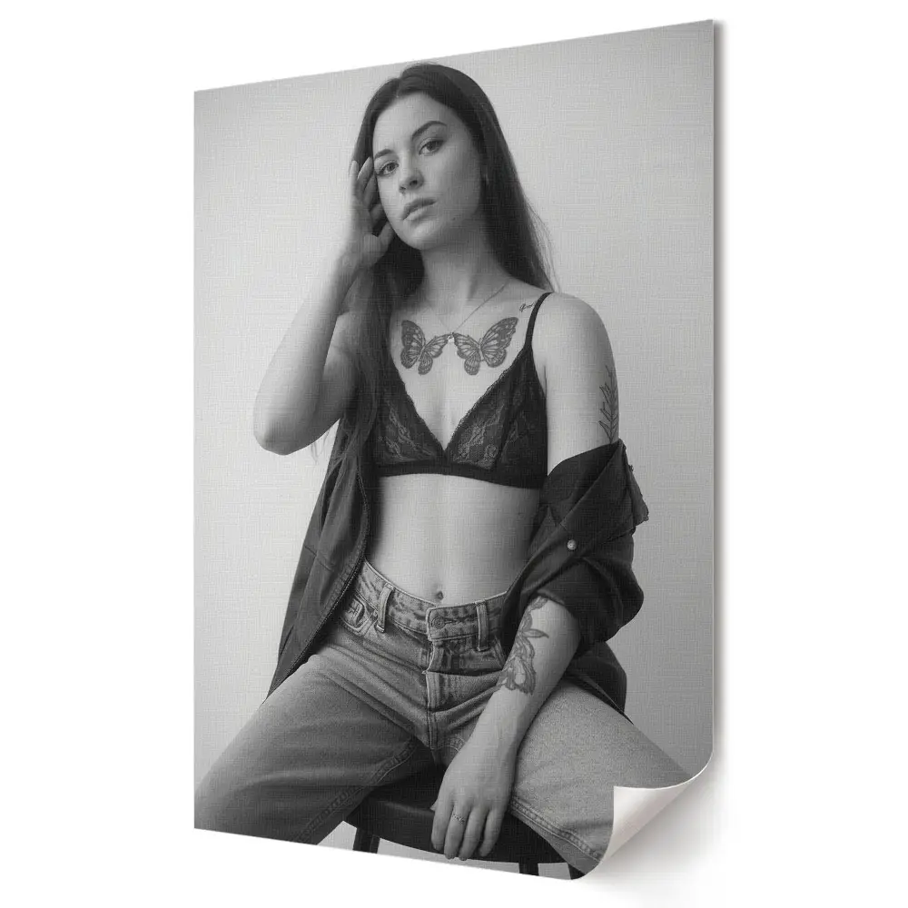 Tablou canvas abstract Eleganță și forță în monocromie
