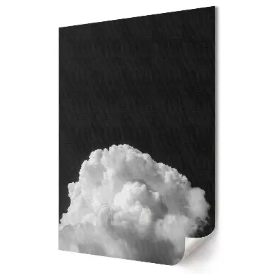 Poster decorativ Contrastul norilor pe fundal negru