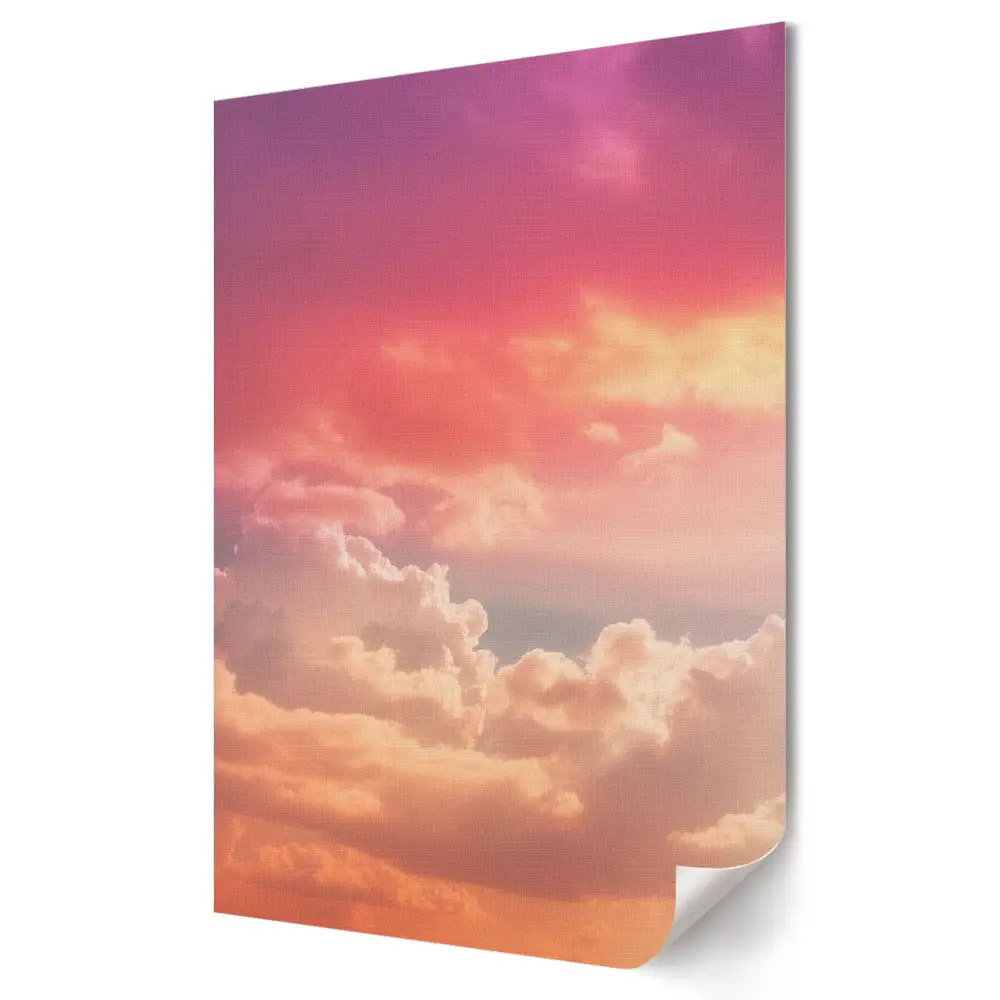 Tablou canvas cu apus colorat printre nori