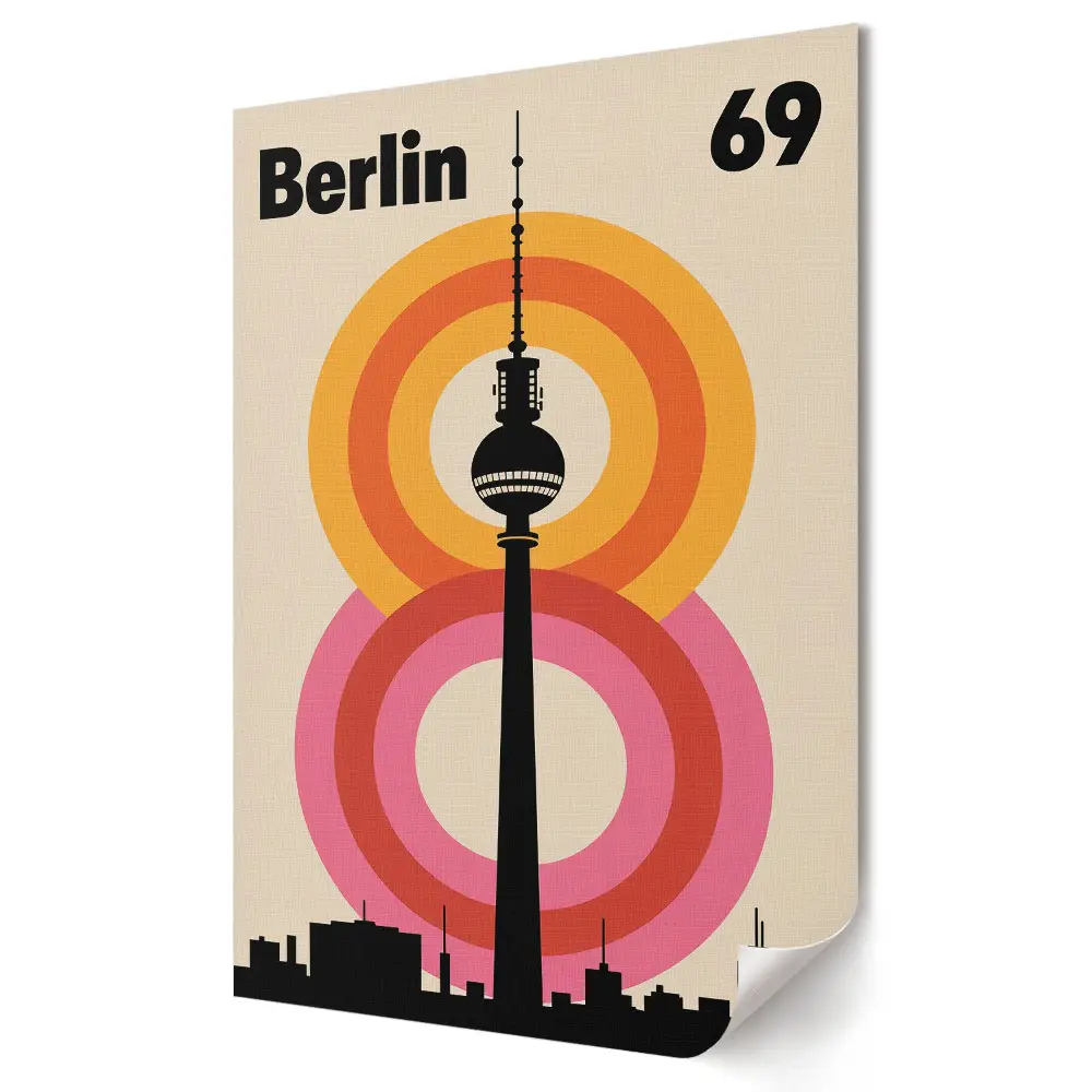 Poster de perete Berlin 69 cu turnul său caracteristic