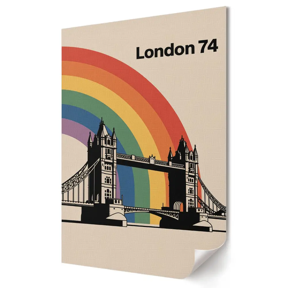 Poster decorativ Curcubeul Londrei de pe Tower Bridge