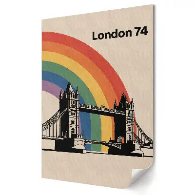 Poster decorativ Curcubeul Londrei de pe Tower Bridge