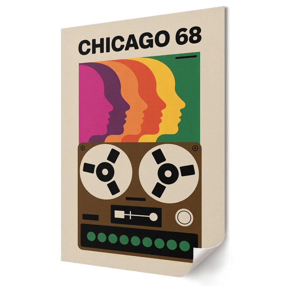 Tablou canvas Grafica muzicală a orașului Chicago 68