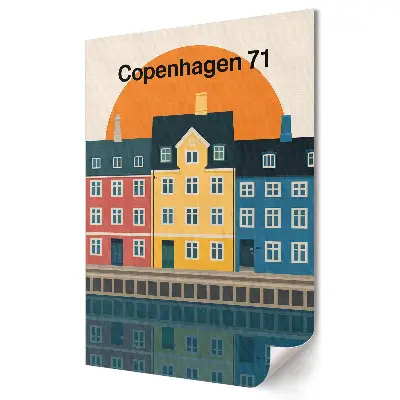 Tablou canvas Case colorate din Copenhaga 71 cm